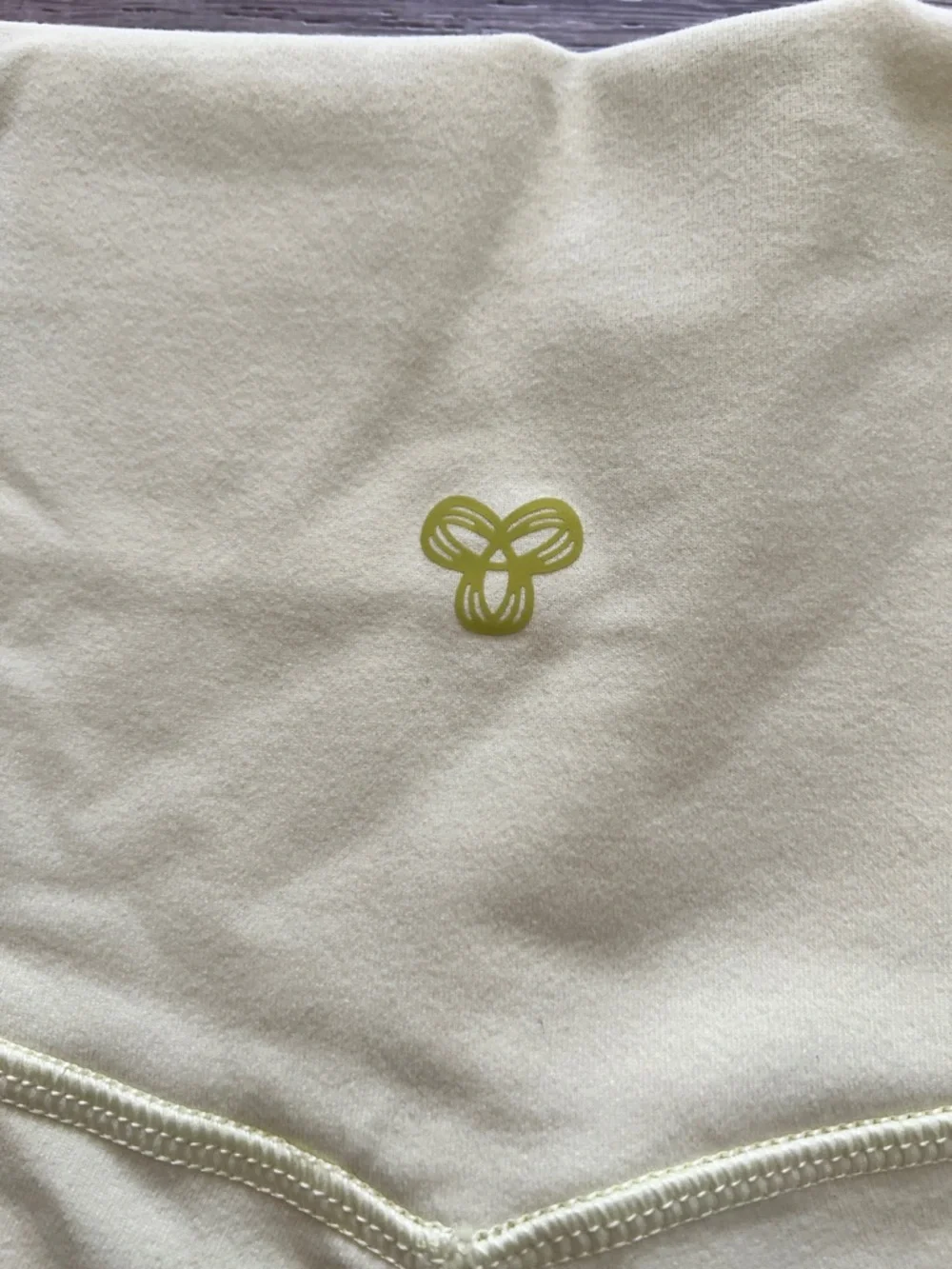 High-Waist Women's TNA Yellow Biker Shorts - Picture 5 of 7